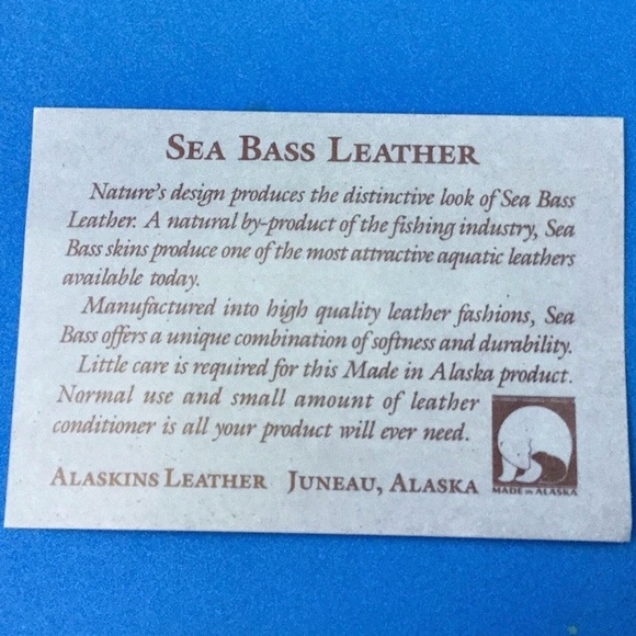 Vintage Alaska Sea Bass Leather Wallet - Picture 12 of 12